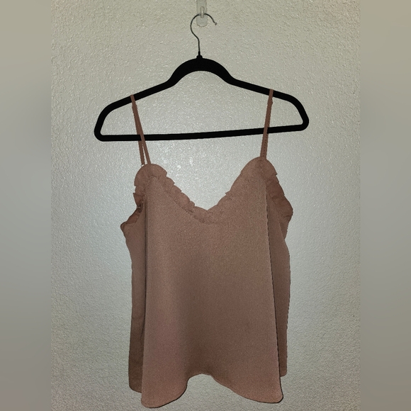 🫚EUC Wishlist Ruffle Camisole in Ginger Size Medium🫚 - Picture 4 of 9
